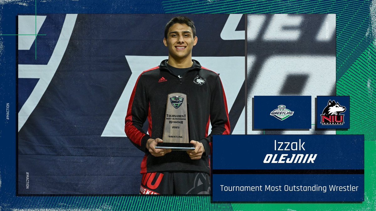 The 2023 MAC Tournament Most Outstanding Wrestler is <a href="/NIUWrestling/">NIU Wrestling</a>’s <a href="/izzakolejnik/">Izzak Olejnik 🌀</a>! 🏆

Olejnik dominated his way to back-to-back MAC titles! 💪

#WorkLikeADog | #MACtion