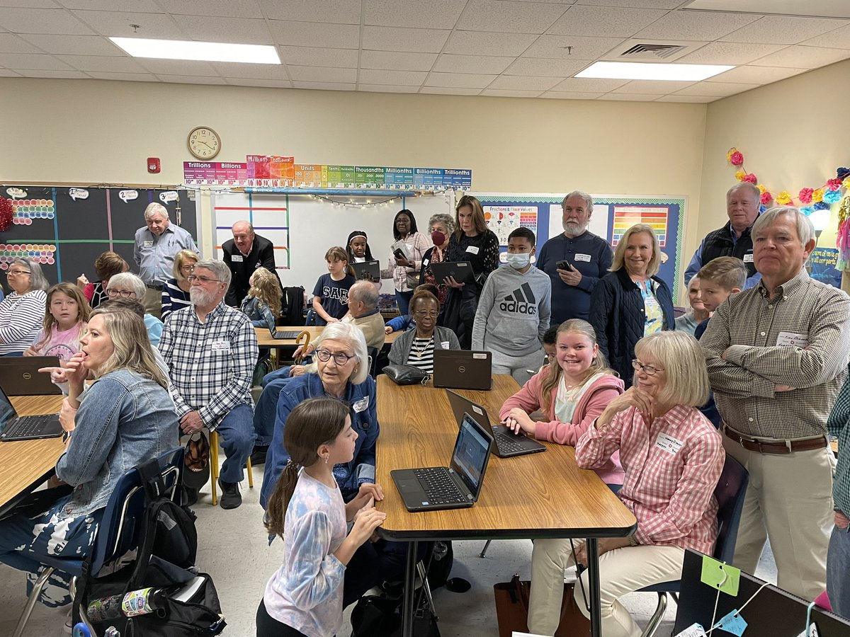 FaucettFifth's tweet photo. Grandparents and Special Friends Day @SweetAppleES is one of my favorite days! We had a blast in my classroom playing a Cold War Kahoot with relatives who lived through those years - cool, real-life connections 🇺🇸@andylallison @MrsAlhadeff https://t.co/VP5Cc42vZk