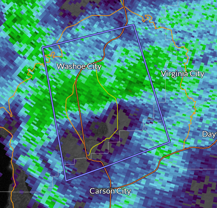 ***SNOW SQUALL WARNING***

Until 5:45 PM. A dangerous snow squall was located over Washoe Valley.

Whiteout conditions. Zero visibility in snow and blowing snow. Wind gusts > 30 mph. 

Dangerous life-threatening travel, especially on I-580 and Alt US-395 through Washoe Vly.