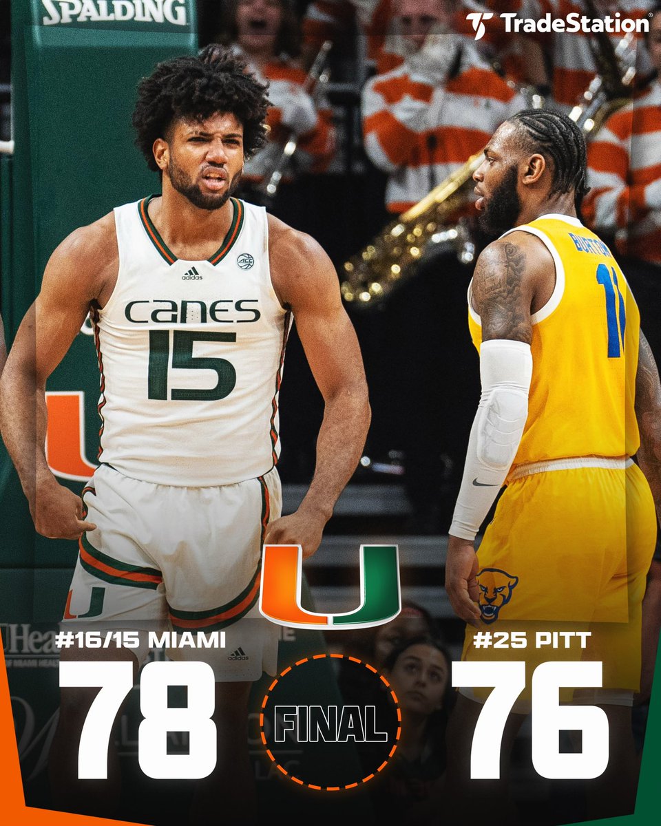 CanesHoops's tweet image. THE HURRICANES HAVE DONE IT. MIAMI WINS A SHARE OF THE ACC TITLE.