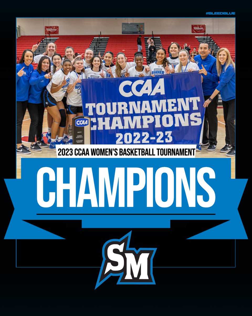Your 2023 CCAA Women's Basketball Tournament Champions! #BleedBlue