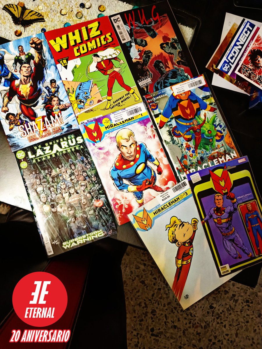 Today was a good day @MLCS! 'Gangway for the #OriginalCaptainMarvel!' And issue number #6 of the DCeased storyline and #Miracleman: The Silver Age! Kimota! And the #ShazamFamily comic book which I bought mostly because Mister @ponysmasher's Crocodile Men story! #Shazam!