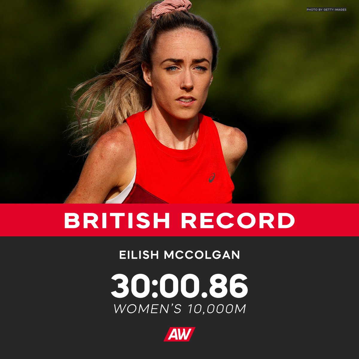 BRITISH RECORD 

A truly stunning achievement by <a href="/EilishMccolgan/">Eilish McColgan</a> 🔥

In clocking 30:00.86 at the <a href="/sound_running/">SoundRunning</a> Ten in California, she breaks the previous record of 30:01.09 set by <a href="/paulajradcliffe/">Paula Radcliffe</a> back at Munich 2002 🤯

A historic run 🇬🇧