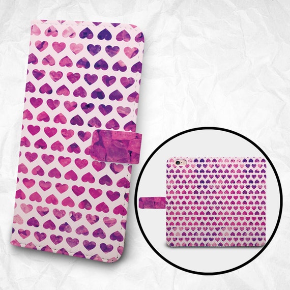 iPhone X case, iPhone 8 plus case leather, iPhone etsy.me/35svdUl #purplehearts #heart #purple #iphone5 #iphone6 #leathercase @etsymktgtool