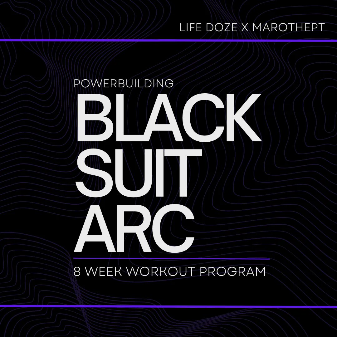 LifeDoze0's tweet image. Are you ready to take your gym game to the next level? Try the Black Suit Arc Powerbuilding Program and experience the power of #powerbuilding! #gym #workoutprogram