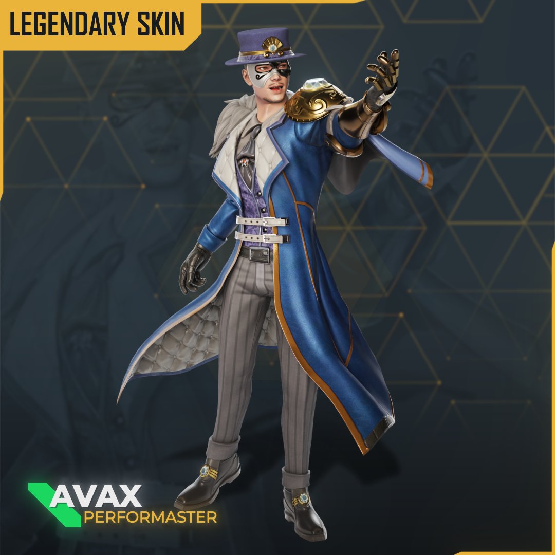Introducing the fourth Skin in our 𝙉𝙁𝙏 𝙎𝙠𝙞𝙣𝙨 𝘾𝙤𝙡𝙡𝙚𝙘𝙩𝙞𝙤𝙣 
 ️🧨 Skin name: Performaster
🧨  Rarity: Legendary
🧨  Player: Avax

Keep an eye out for updates on the release date⏰ 

Official Channels: dos.me/MetaDOS
#MetaDOS #DOSChain #DOS #BattleRoyale