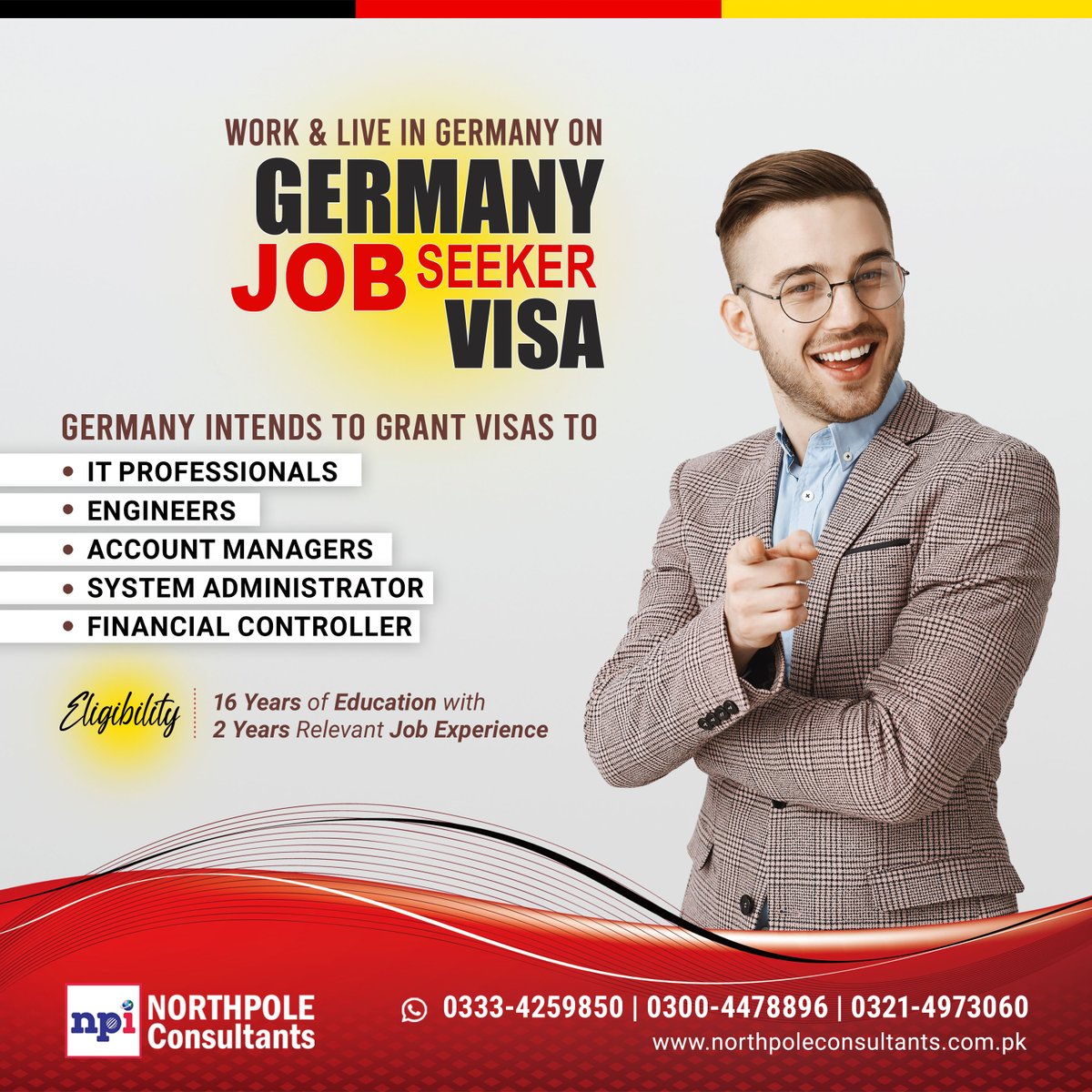 ConsultantsNpi's tweet photo. 🇩🇪🇪🇺🇩🇪📢📢🇩🇪🇪🇺🇩🇪
𝐖𝐨𝐫𝐤 &amp; 𝐋𝐢𝐯𝐞 𝐢𝐧 𝐆𝐞𝐫𝐦𝐚𝐧𝐲 𝐨𝐧 𝐆𝐞𝐫𝐦𝐚𝐧𝐲 𝐉𝐨𝐛 𝐒𝐞𝐞𝐤𝐞𝐫 𝐕𝐢𝐬𝐚 
#𝐆𝐞𝐫𝐦𝐚𝐧𝐲🇩🇪 is seeking #𝗜𝗧𝗣𝗿𝗼𝗳𝗲𝘀𝘀𝗶𝗼𝗻𝗮𝗹𝘀 , #𝗘𝗻𝗴𝗶𝗻𝗲𝗲𝗿𝘀, 𝗛𝗶𝗴𝗵𝗹𝘆 𝗤𝘂𝗮𝗹𝗶𝗳𝗶𝗲𝗱 𝗘𝗺𝗽𝗹𝗼𝘆𝗲𝗲𝘀.

#WorkInGermany #npi
#germanyworkvisa https://t.co/GmtCMCIWOv