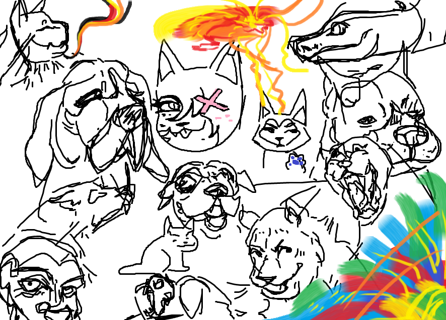 venanix's tweet photo. hi i havent posted here in forever since i've mostly moved over to tumblr. have some wind-down doodles i did with a mouse https://t.co/zxom5fnlTj