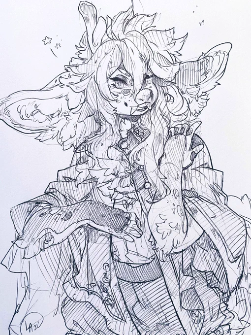 Just invested in a treasure trove of new merch,
So I may be reopening for sketches later today! 

🖤🤍🖤 