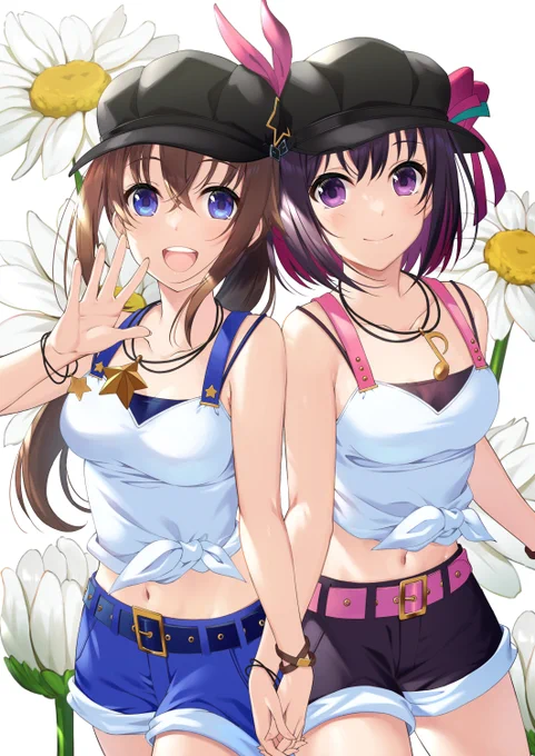 夏に描いてたオリジナル衣装のSorAZもう一度描きたくなったので #soraArt #AZKiART 