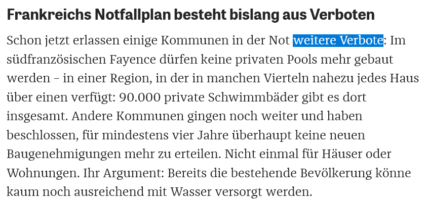 ReiSteurer's tweet photo. Dann kommt das mit voller Wucht, was wir 30 Jahre erfolgreich vermieden haben: Verbote, Verbote, Verbote. Keine Pools füllen, keine Autos waschen, kein Garten gießen, Feuer machen verboten, Grillen verboten, usw. Es wäre so viel einfacher, Privatjets uvam. zu verbieten, jetzt... https://t.co/UhaCgL44qX