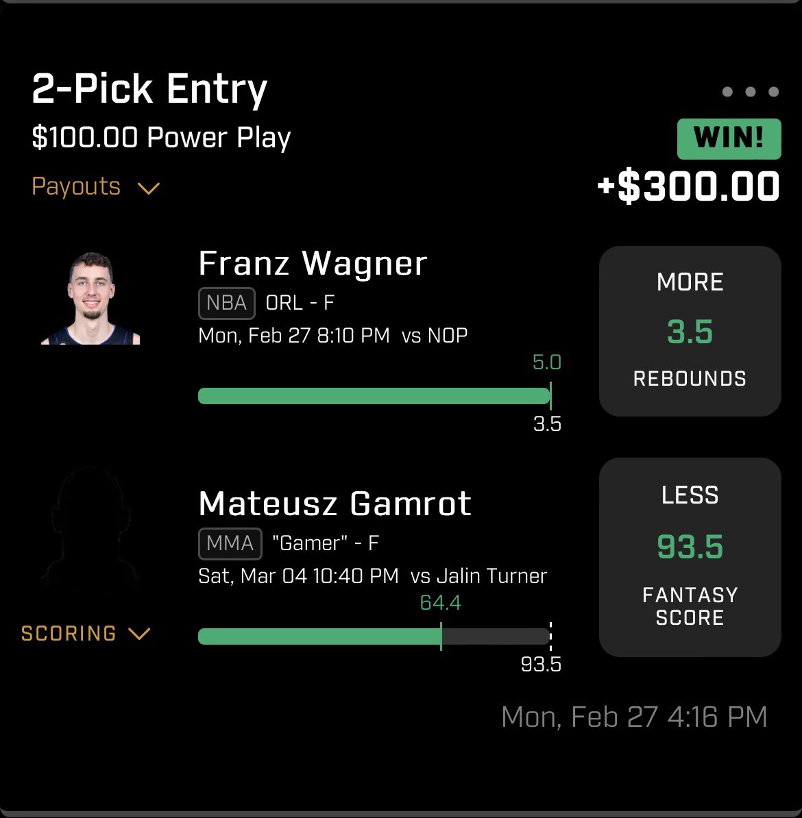 BookiePac's tweet photo. Was waiting on this 1 as well!! LFG🔫
#gamblingtwitter #sportsbetting #prizepicks #prizepicksnfl #prizepicksmlb #prizepicksnba #prizepickscfb #prizepickscsgo #sports #football #gamblingtwitter https://t.co/Jgzba3ne1Z