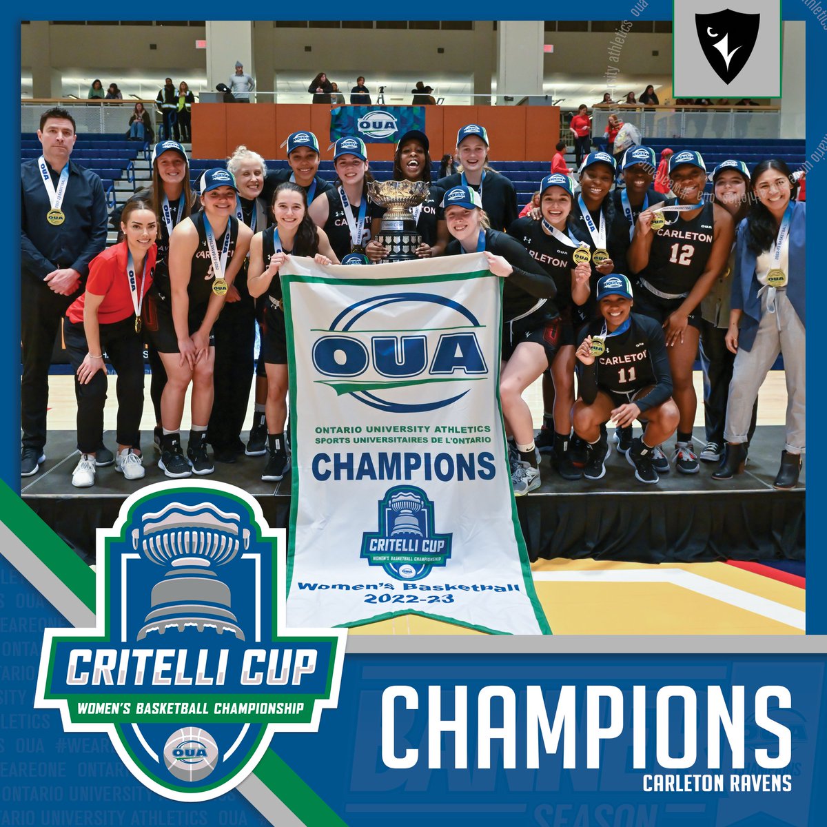 Ontario University Athletics (@ouasport) on Twitter photo CHAMPIONS 🏀
The <a href="/CURavens/">Carleton Ravens</a> take home the title at the 2022-23 #CritelliCup Women's Basketball Championship! 🏆
📸 Robin Kasem
#WeAreONE | #BannerSeason CHAMPIONS 🏀
The <a href="/CURavens/">Carleton Ravens</a> take home the title at the 2022-23 #CritelliCup Women's Basketball Championship! 🏆
📸 Robin Kasem
#WeAreONE | #BannerSeason