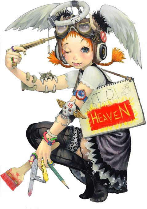 #最近フォローした方は知らない過去絵を晒す
コミティア47のチラシ絵。
1999年、24年前の絵です。下手したらフォロワー生まれてない。(h 