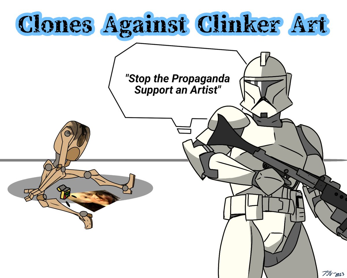 JOIN THE CAUSE! 

#madebyhumans #humanmade #notoAI #StarWars #CloneWars