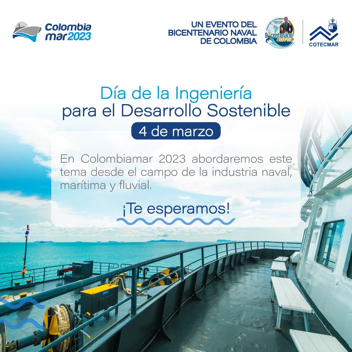 ColombiamarCOL's tweet photo. ¡Faltan pocos días para Colombiamar!

#colombiamar 
#industrianaval #maritimo #shipyard #shiprepair #shipdesign #shipbuilding https://t.co/ZVMvoMrs4K