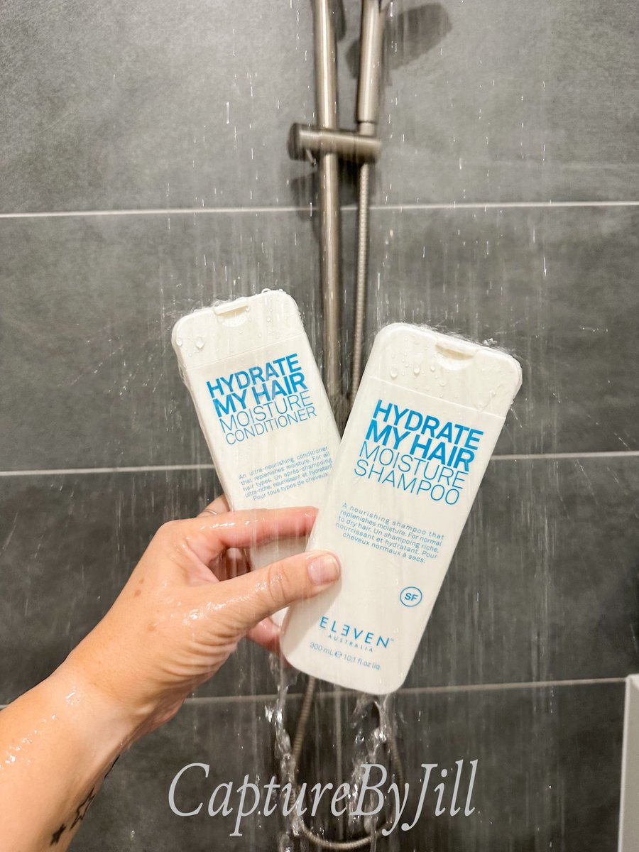 Capturebyjill's tweet image. The Hydrate My Hair Moisture Shampoo &amp;amp; Conditioner is colour safe and designed to help combat the elements ☀️🌬️ #ugcphotography #ugccreator #ugcforbeginners #ugccommunity #elevenaustralia #veganbeauty #haircare