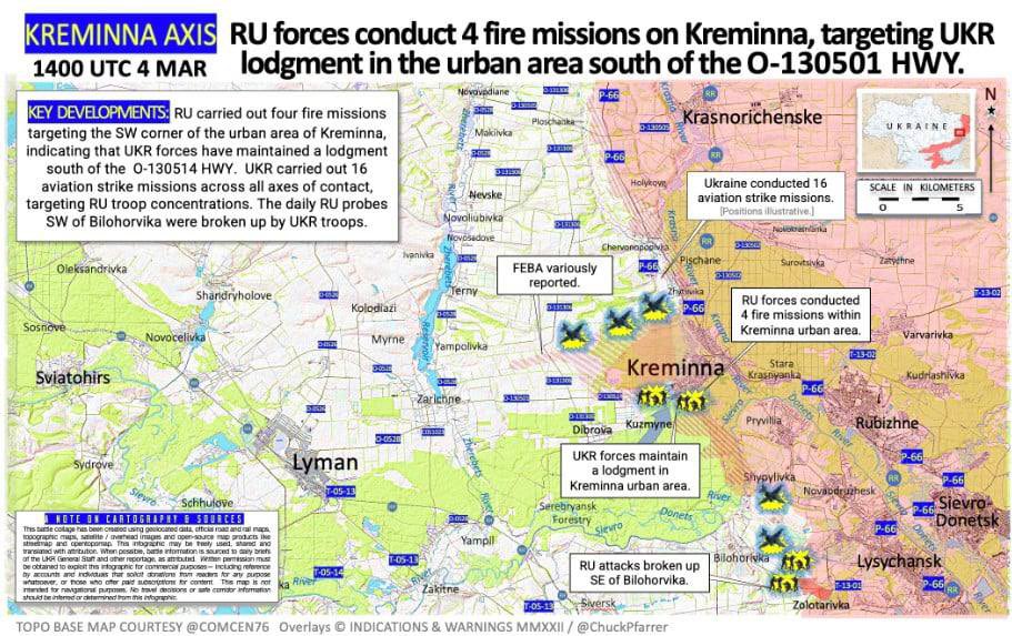 ウクライナ軍はバフムトの近くで反撃した - アメリカのコラムニストが戦いの地図を公開

アメリカの軍事オブザーバーChuck Pfarrerはバフムト方向で戦っているウクライナ軍の部隊がイヴァノヴォの南西で反撃作戦を行いKleschiivkaの捕獲された入植地の近くで敵との戦いに従事したとTwitterで報告した 