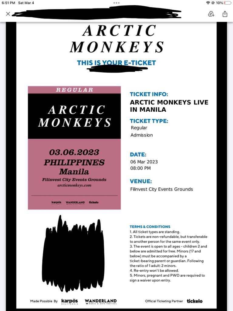 cherryninity's tweet photo. RUSH! LAST PRICE 4K!
Arctic Monkeys Regular Ticket
Rfs: busy sched + injured
Mop: BPI
#arcticmonkeys #ArcticMonkeysLiveInManila #ArcticMonkeysPH #wts #lfb #rush https://t.co/uKrpU23QAq