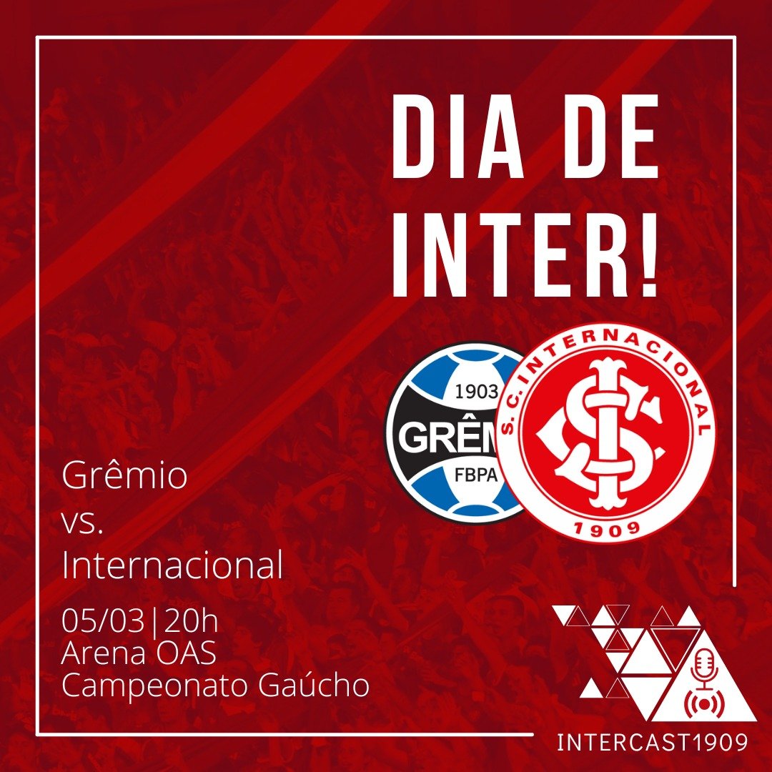 intercast1909's tweet photo. DIA DE INTER, DIA DE greNAL! 🔴⚪

No primeiro clássico do ano, o Inter entra em campo a partir das 20h, contra a equipe do Grêmio, na Arena OAS. A partida contará com transmissão do Premiere. 

VAMO INTER! 🇦🇹 https://t.co/yz1df5FmsW