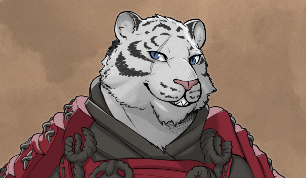 OmegaOzone's tweet image. Drew up my new D&amp;amp;D character, a cat samurai dude named Bojack. He likes pizza as well.

Tried messing around with some new brushes and styling and I'm pretty happy with how he turned out.