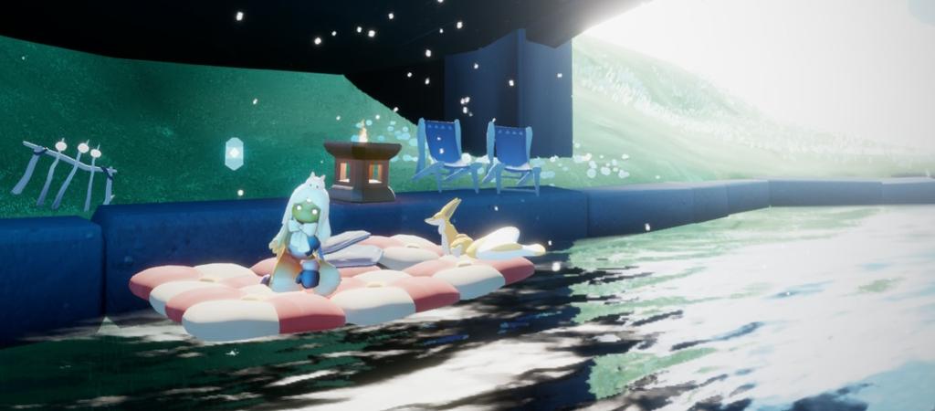 Sky_t_note's tweet image. 今、鯉の池にあるシェアスペース、
フローティングリラックススペースが、とても素敵なので、ご紹介です…
ちゃんと、池の上に浮くんですね…その上に座れるんですね…水面に姿が映るのも素敵だし…他の方の作ったシェアスペースで撮影をするという楽しみが増えてしまいました
#Sky星を紡ぐ子どもたち