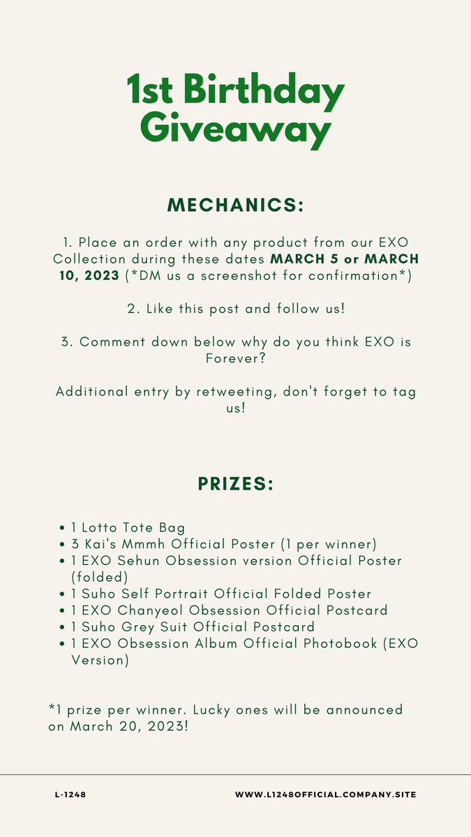 l1248_official's tweet photo. For additional entry, kindly retweet this photo! Goodluck EXO-Ls!

#EXO #EXOSC_BackToBack #weareoneEXO #Giveaway #giveawayph #exogiveaway #EXOL https://t.co/UFEqFNd1cP