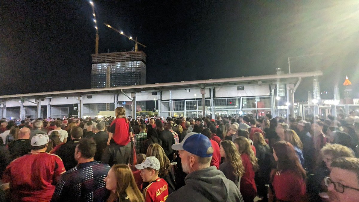 ATL2BOS's tweet photo. @atlutd @MBStadium not having the slide gate open at gate 3 is a mistake. Even last week with 65k in attendance... https://t.co/p5DRycgcub