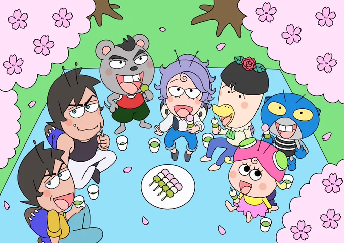 ヨメルバのぬりえ更新されました〜!今回はお花見のイラストです🌸🍡

#モンシロー 