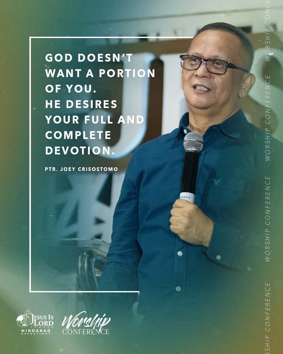 JILWorldwide's tweet photo. During the fifth session yesterday, Ptr. Joey Crisostomo’s message emphasized on developing a worship lifestyle, as demonstrated by the life of David.

#JILMindanaoAriseandBuild
#MindanaoWorshipConference https://t.co/Ynap5ZRxOm