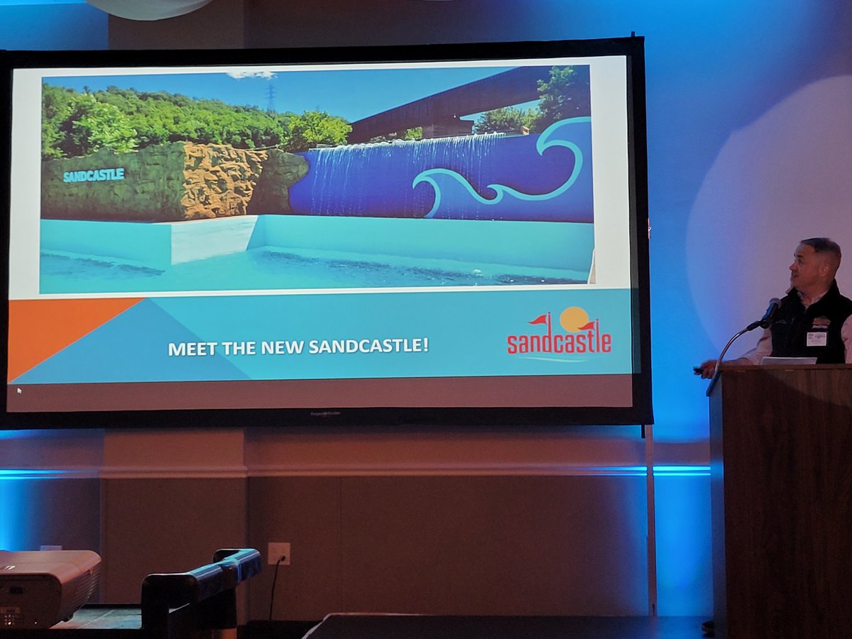 aceonlineorg's tweet photo. Jeff Croushore gives an update for @Sandcastlepgh during @ACEWesternPA #CoasterBash! 2023 - #RideWithACE https://t.co/sTzU66QeQx