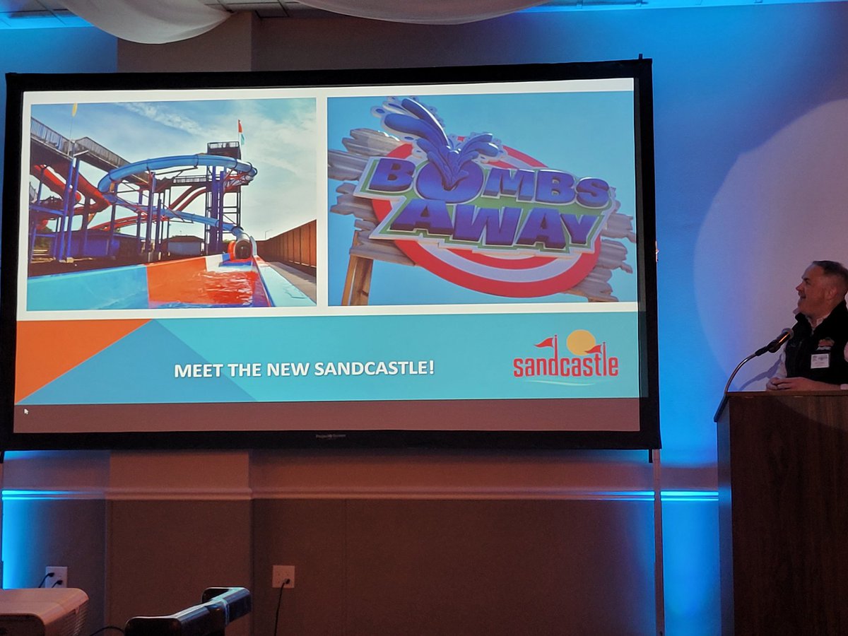 aceonlineorg's tweet photo. Jeff Croushore gives an update for @Sandcastlepgh during @ACEWesternPA #CoasterBash! 2023 - #RideWithACE https://t.co/sTzU66QeQx