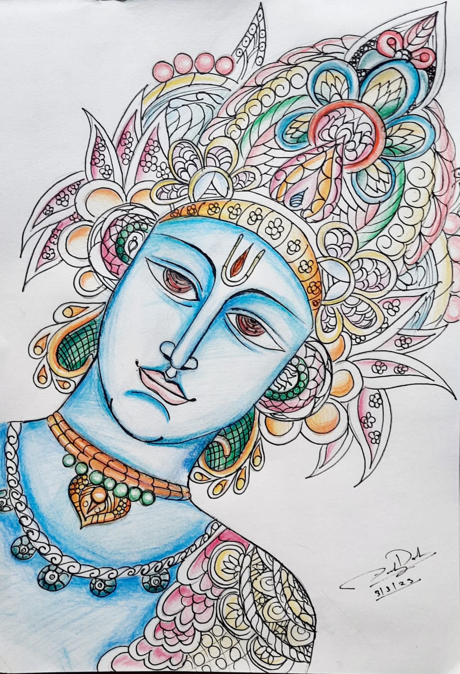 Kerala Mural Art Pencil Drawing Daily Art With Me Facebook   truongquoctesaigoneduvn