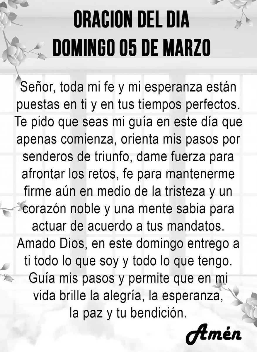 Mi Oración diaria on Twitter "Oración diaria del día domingo 5 de