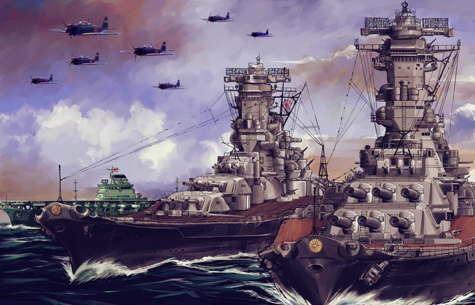 #今までで作画カロリーMAXの作品上げようぜ  艦船画は常に高カロリー。 