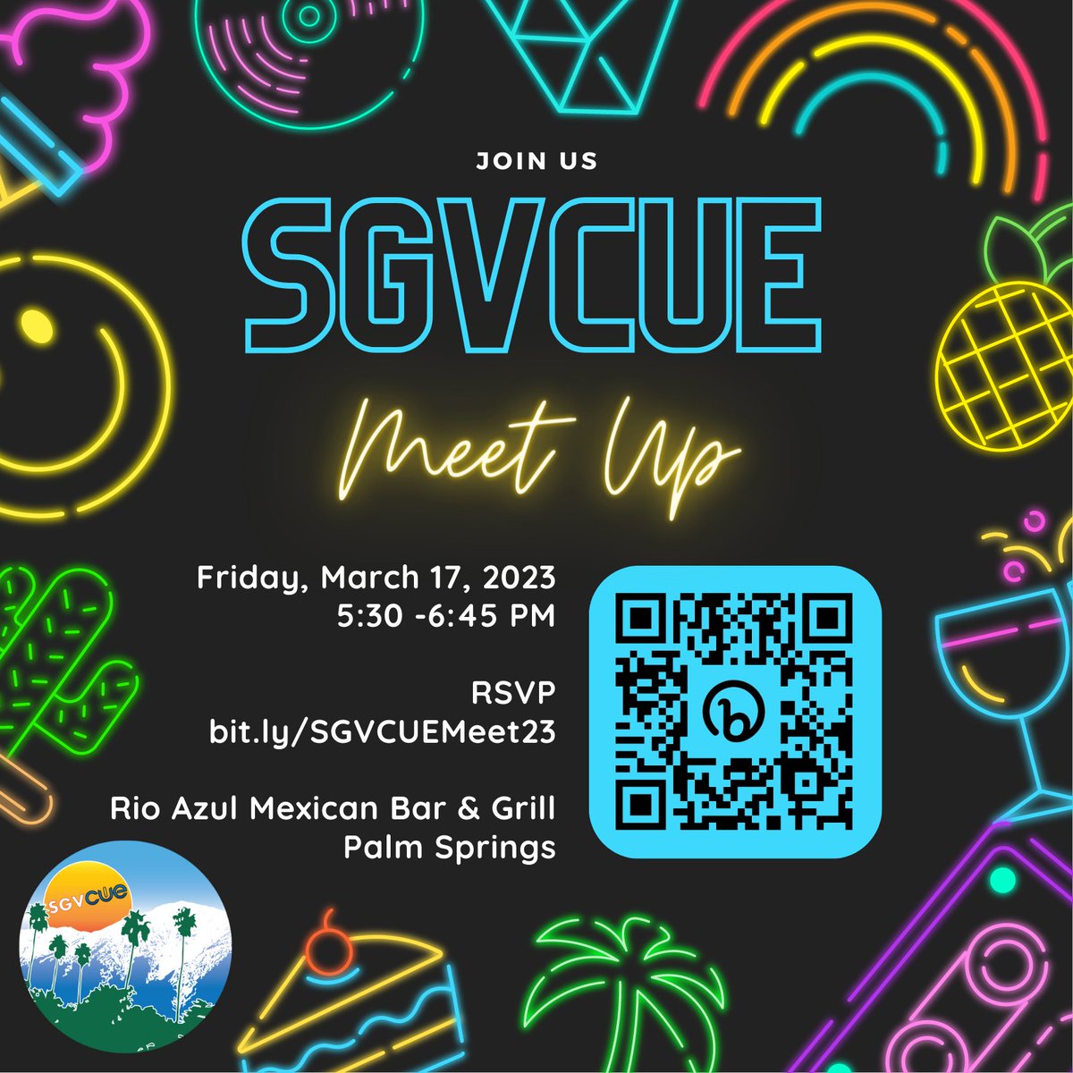 #SGVCUE Fambam! Y'all ready to join us at our #SpringCUE meetup? Come hang out and win some awesome prizes! RSVP: bit.ly/SGVCUEMeet23