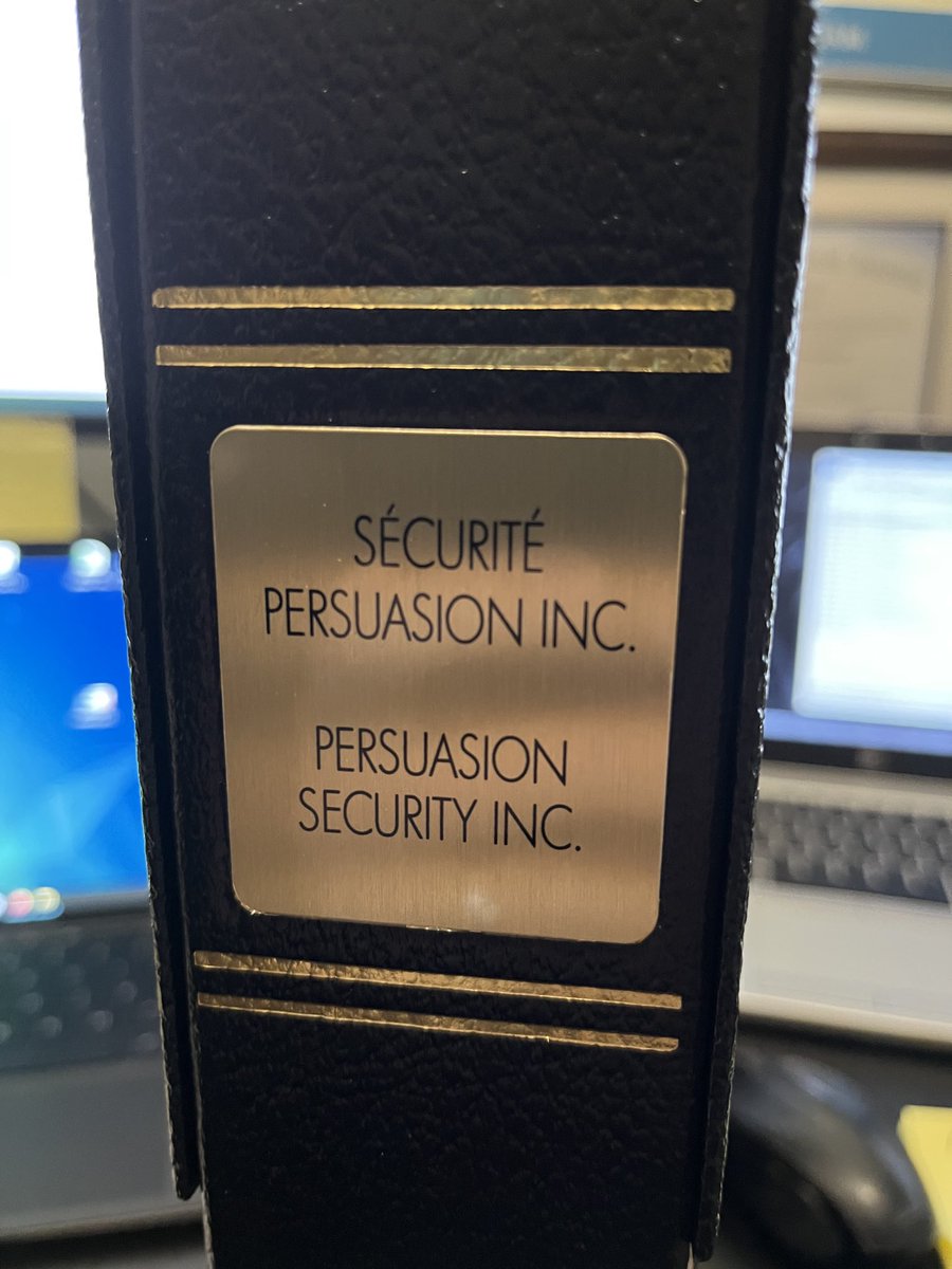 PersuasionSec's tweet photo. Very proud of how the company is going! If you know of any companies that need a hand to assess their physical security, thanks for sharing our name with them! #cybersecurity https://t.co/o8xheF3cdB