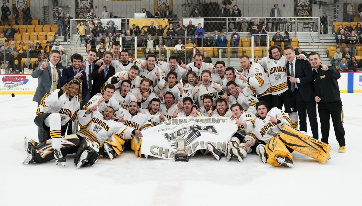 The NCHA Harris Cup is staying in Adrian! The <a href="/ACbulldoghockey/">Adrian College Hockey</a> team defeated Aurora University 8-1 in the NCHA Harris Cup Finals

RECAP--bit.ly/3yjuMu9

#d3hky #d3hockey #GDTBAB