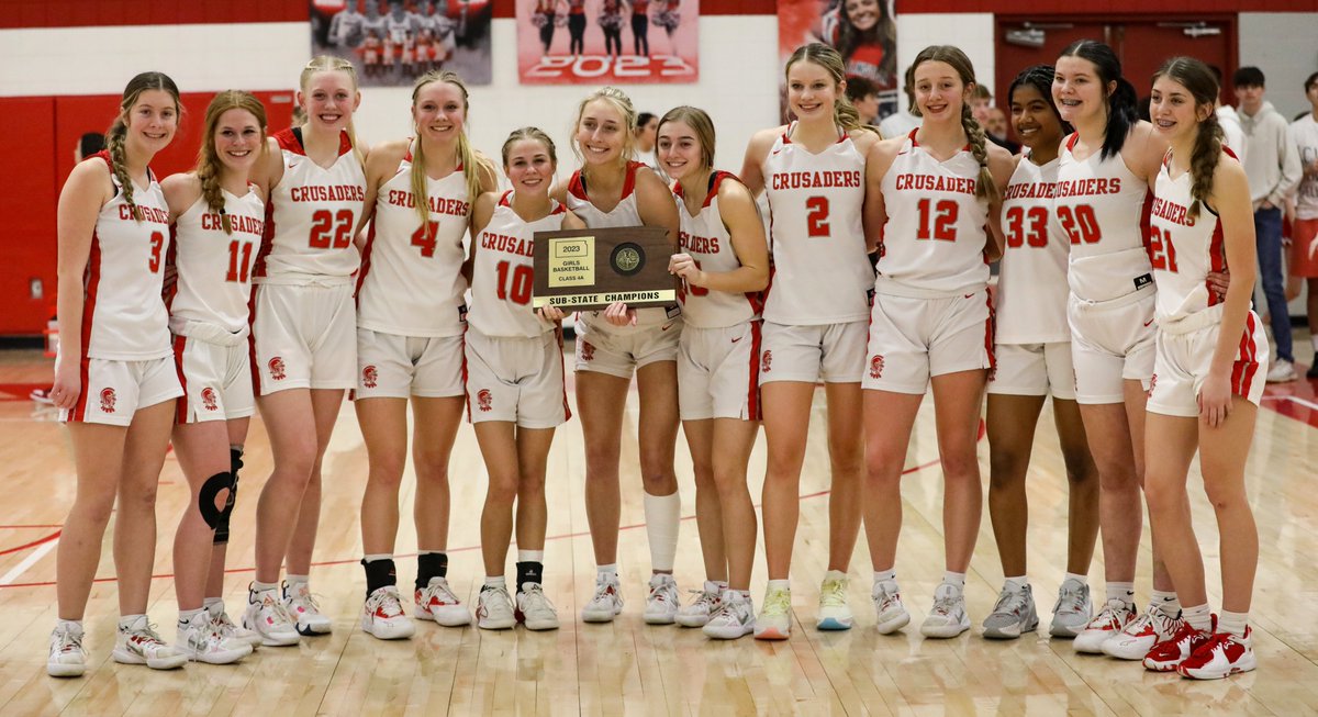 The WHS girls basketball team is headed to state. 

The Lady Crusaders beat Chapman 66-33 in the sub-state championship game at home this evening. 

.@BrittanZeka also broke the school record for 3-pointers scored in a single game. 

#kspreps