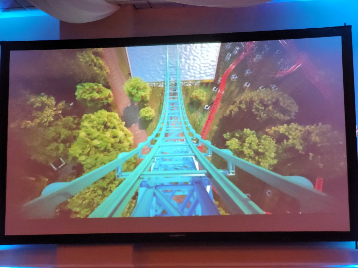 aceonlineorg's tweet photo. Jeff Filicko of @SF_FiestaTexas gives a preview of the @SixFlagsOverTX Aquaman coaster during @ACEWesternPA #CoasterBash! 2023 - #RideWithACE https://t.co/1LW445Tmya