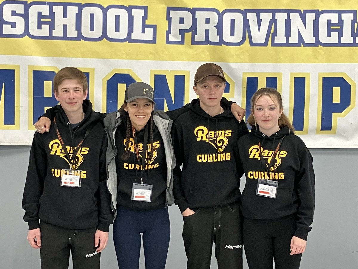 Congratulations to the #LacombeComposite Mixed Curling Team on their GOLD medal victory at the Provincial Championship competition! Go RAMS Go!!