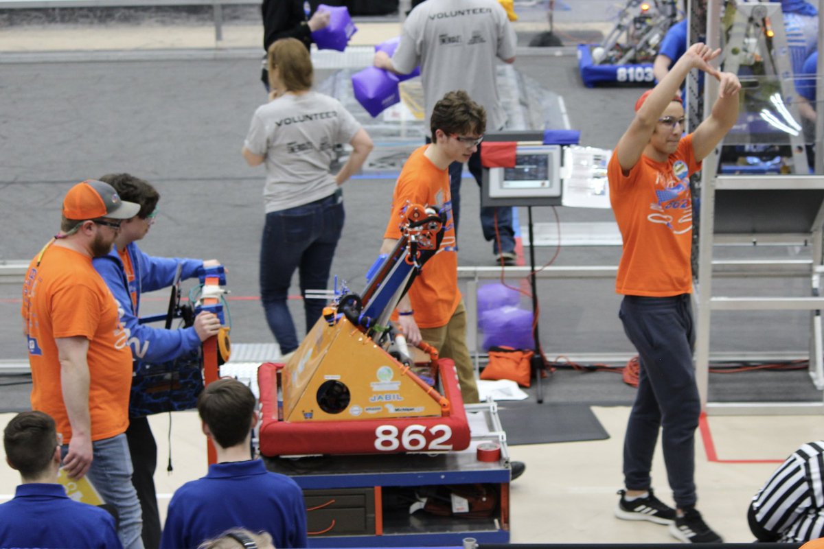 FRC862's tweet photo. Qual 41: FRC862 and the red alliance won 71-65!
Qual 49: FRC862 and the blue alliance won 112-107!
#AAAAA #firstforward #frc862 #omgrobots #ChargedUp #week1 https://t.co/wdJbdrbnt9