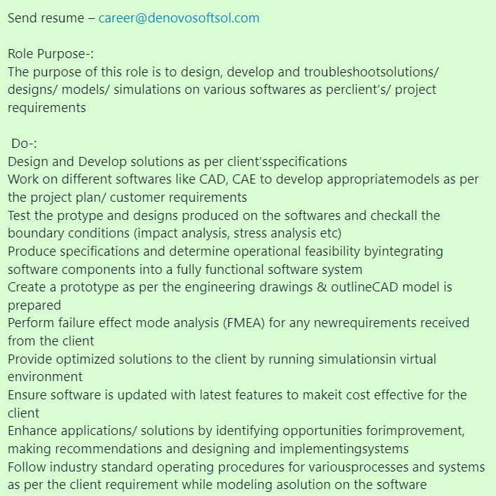 denovosoftsol's tweet photo. #denovojobs #denovo
Vacancy for-Software Engineer
Location- Bengaluru
Experience-3-5 YEARS
External ID-1942952
Send resume – career@denovosoftsol.com
#softwareengineering #systemengineer #engineeringjobs #softwaredeveloper #cybersecurity #hiringnow #hiringengineer #softwarejo https://t.co/gzs0YrlHHa