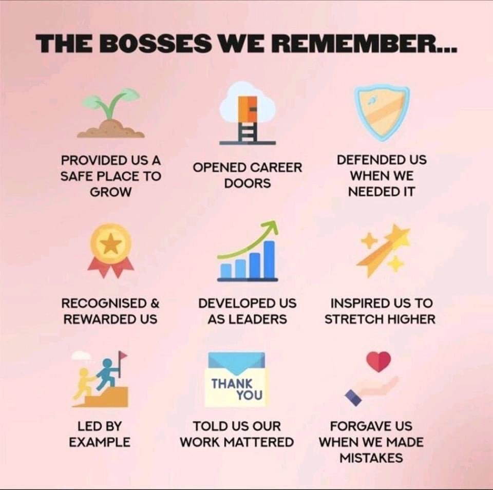 Tag a boss you remember and admired for one of these traits!