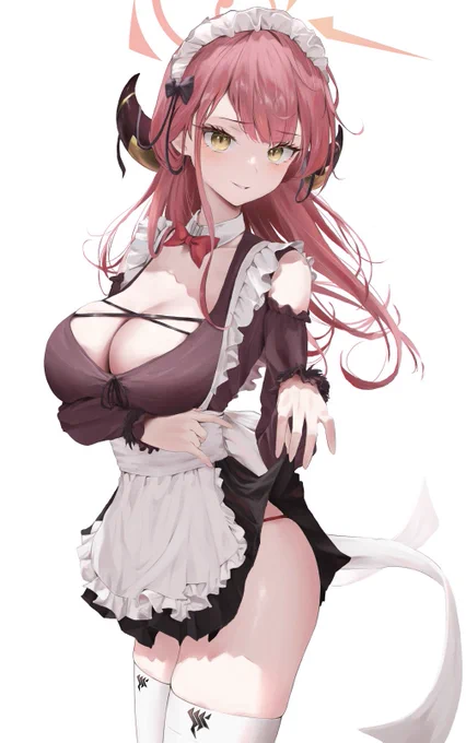 #ブルアカメイドのアルちゃん描いてみた 