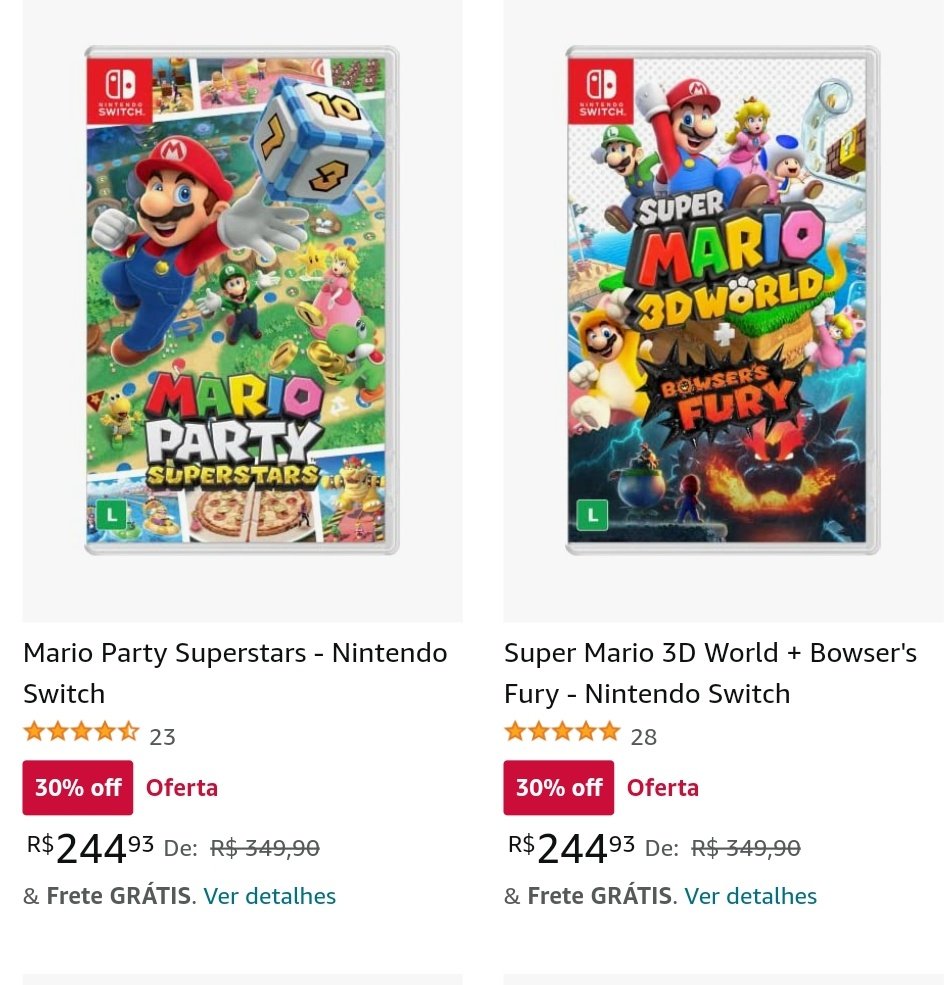 Jogo Mario Party Superstars Nintendo Switch Mídia Física