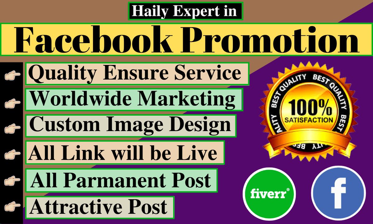 I will do your Facebook marketing organically in the USA. 💼
If you need my service, please get in touch with me on Fiverr. The link below: fiverr.com/share/e3Wm5m
#facebookmarketing #Facebook #FBA #promotion #Holi #Springfield #JCole #Bakhmut