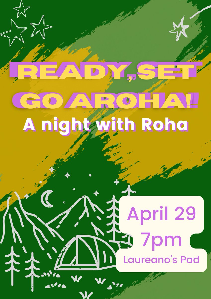 PVN_777_'s tweet photo. Ready, Set, GO AROHA!
A night with Roha
When: April 29 7pm- April 30 5am
Where: Laureano's Pad (Binangonan,Rizal)

Price: Php 350 / person (tent area)
Php 550 / person (aircon room)
Slots Available: 
32 pax - tent area
8 pax - aircon room

Form: https://t.co/MNGZ0S62GZ https://t.co/jE4GwTFYza