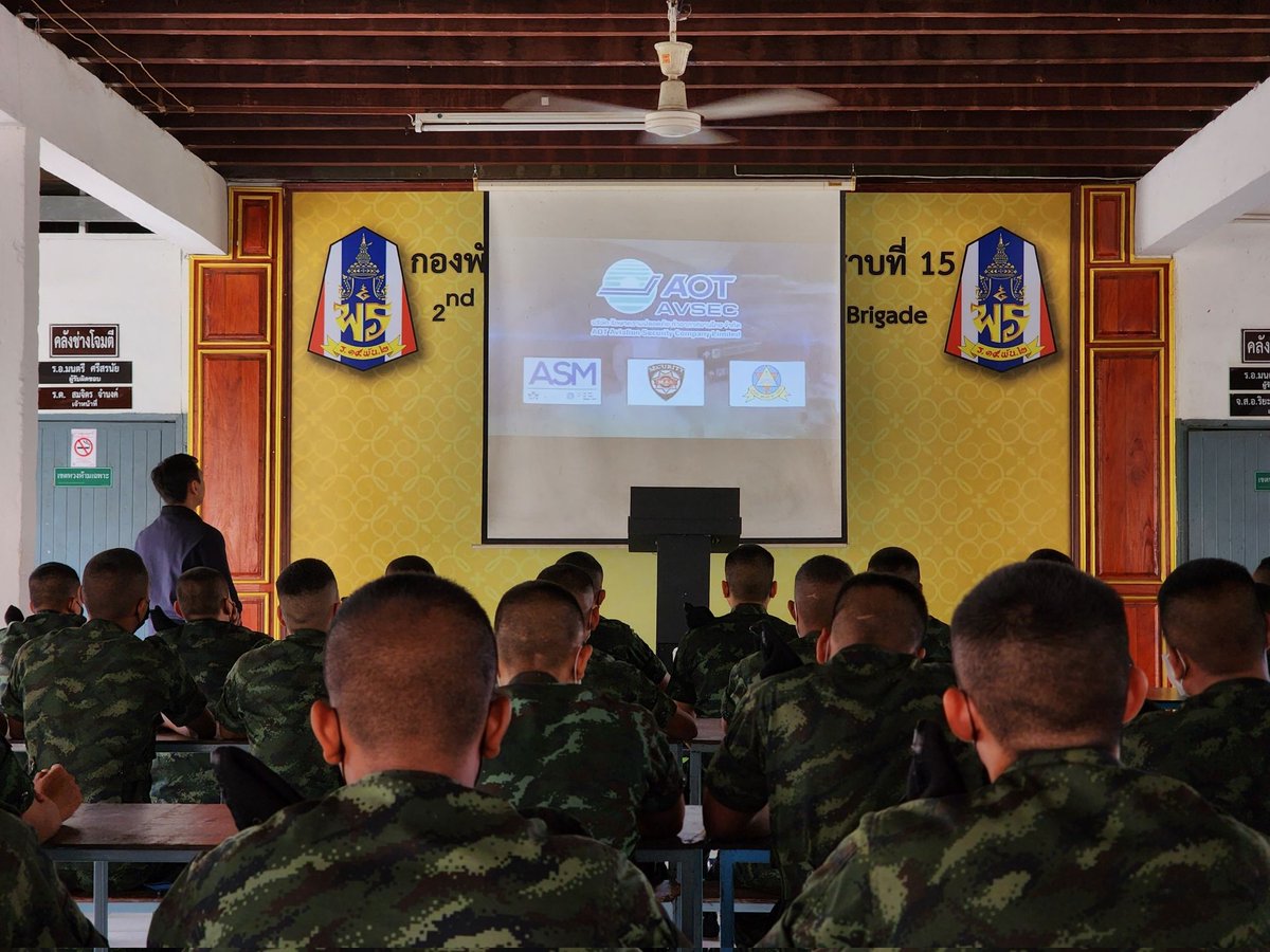 Infantry1000_2's tweet photo. 📢 บริษัท รักษาความปลอดภัย ท่าอากาศยานไทย จำกัด ประชาสัมพันธ์การสมัครงานให้กับพลทหารที่จะปลดประจำการจองหน่วย ร.15 พัน.2 เมื่อวันที่ 4 มีนาคม 2566  เวลา 10.00 น. ค่ายวชิราวุธ อำเภอเมือง จังหวัดนครศรีธรรมราช

#ร15พัน2ไม่เป็นรองใคร
#ศูนย์ประชาสัมพันธ์กองพันทหารราบที่2กรมทหารราบที่15 https://t.co/oiT9Vw5MPl