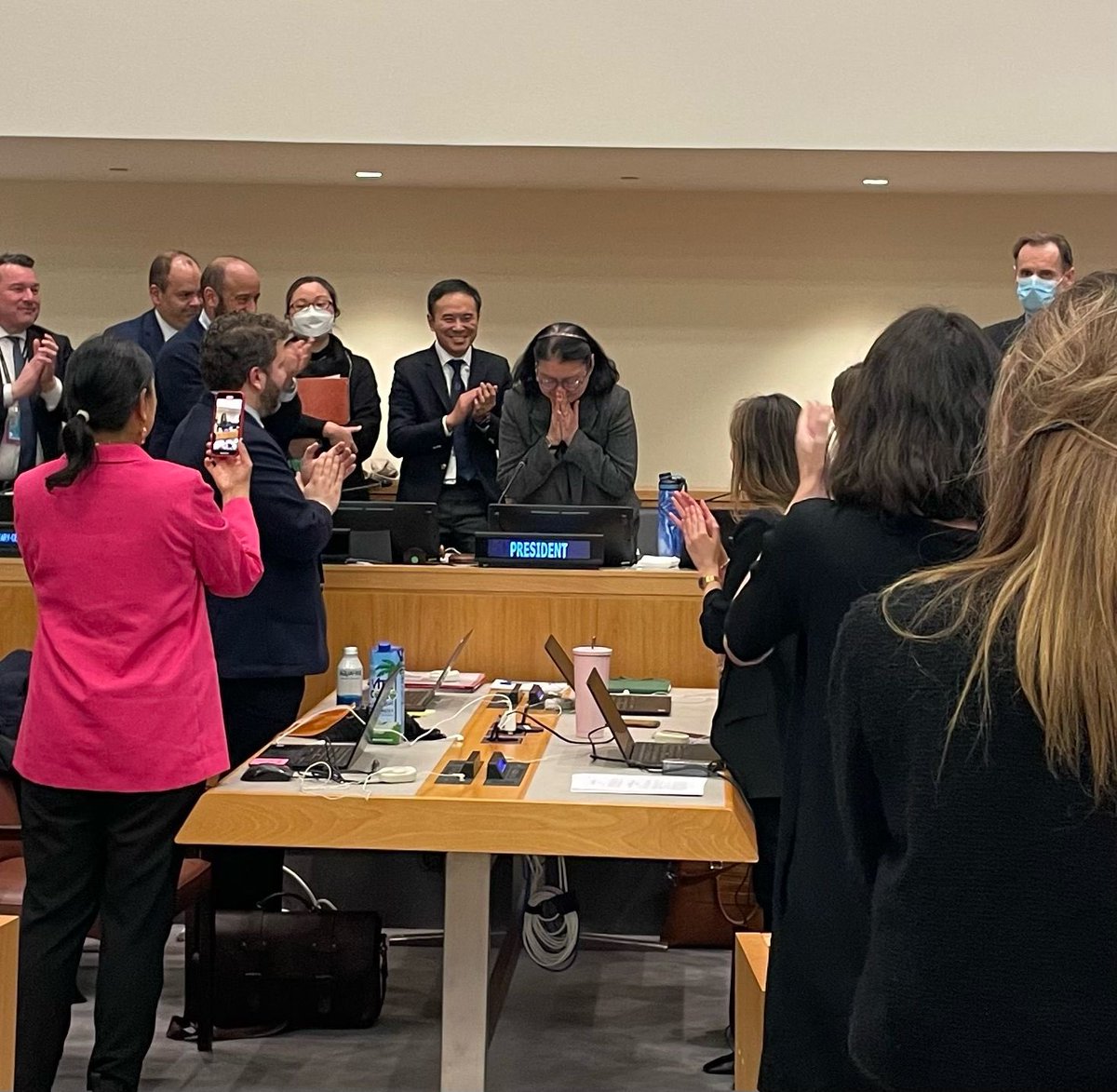 IbukunJ_Adewumi's tweet image. It&apos;s a monumental moment for the world&apos;s ocean! Adopting the #BBNJ text is a significant step forward in the protection &amp;amp; sustainable use of biodiversity on the #HighSeas. As an ocean aficionado, I am confident this marks a turning point in how we approach ocean governance. #IGC5
